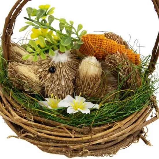 Northlight Sisal Easter Bunny in Woven Basket Decoration - 6.5" image {4}