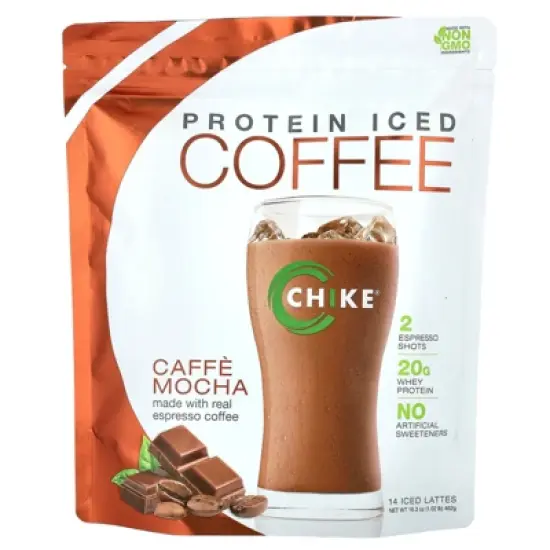 Chike Nutrition Protein Iced Coffee, Caffe Mocha, 16.3 oz (462 g) image {2}
