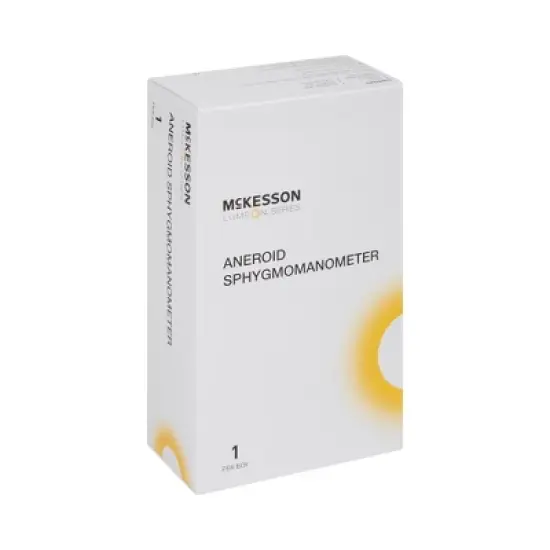 McKesson Deluxe Adult Cuff Arm Aneroid Sphygmomanometer Unit 2-Tubes Orange 1 Each image {1}