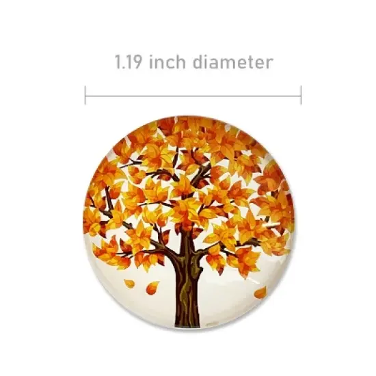 Wrapables Crystal Glass Magnets, Refrigerator Magnets for Office Whiteboards, Cabinets, Lockers (Set of 12), Tree Love image {1}