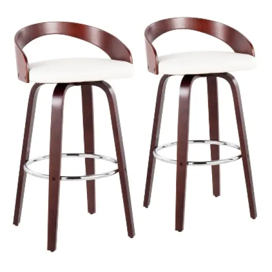 Set of 2 Grotto Upholstered Barstools - Lumisource image {10}