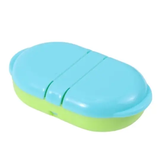 Unique Bargains Flip Up 2 Compartment Pill Case 1 Pc image {7}