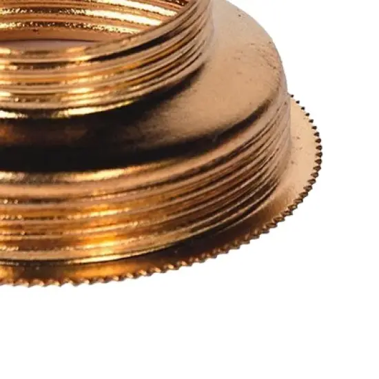 Solid Brass Oil Lamp Expander Collar to Convert from #1 to #2 Burner image {2}