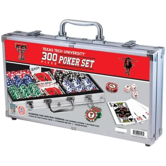 MasterPieces 300 Piece Poker Chip Set - NCAA Texas Tech Red Raiders image {7}