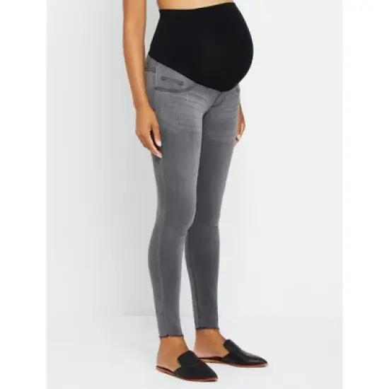 Indigo Blue Secret Fit Belly Skinny Maternity Ankle Jeggings | Motherhood Maternity image {4}