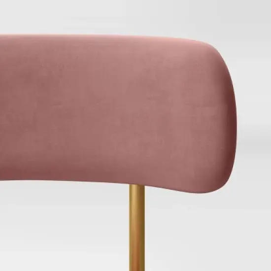 Orion Luxe Dining Chair with Brass Legs Blush Velvet - Threshold&trade; image {4}