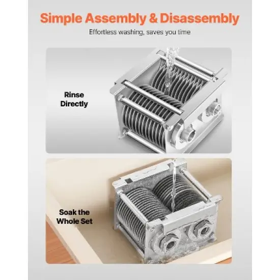 VEVOR Meat Cutter Machine Blade, 7 mm Blade for Commercial Meat Cutter, One Set Blade for SJY-DQ90 Meat Cutting Machine, Stainless Steel, Silver image {4}