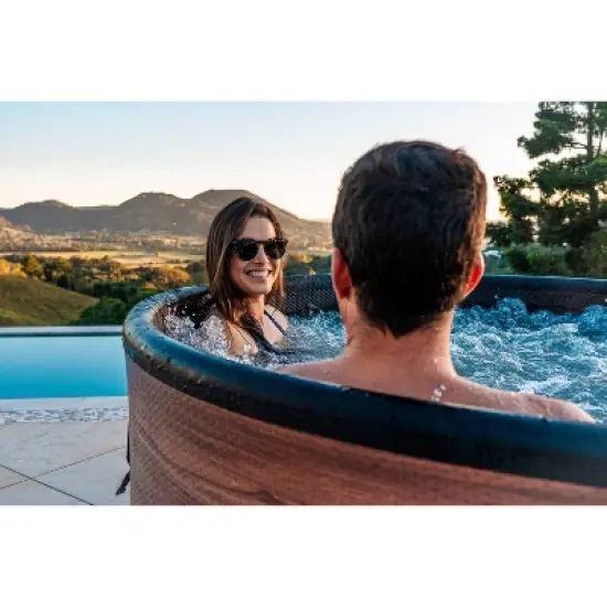 MSpa Duet Round DWF Bubble Spa with Thermal Cover 245 Gal 138 Electric 110 Volt AC Inflatable Hot Tub image {5}
