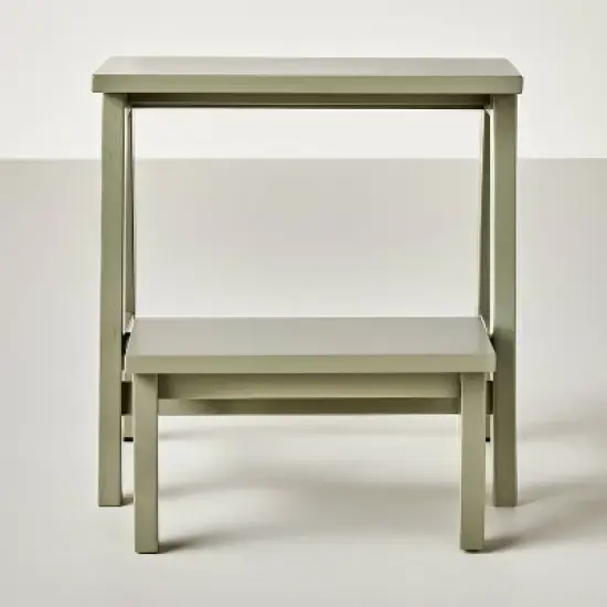 Wood Kitchen Step Stool Sage Green - Hearth & Hand&trade; with Magnolia image {2}