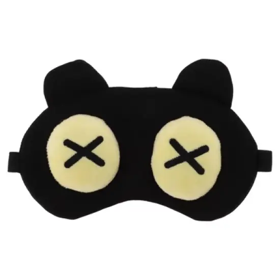 Soft Yellow Eyes Cross Eyes Sleep Mask Black 1 Pc image {6}