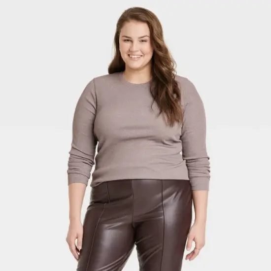 Women's Long Sleeve Slim Fit Crewneck T-Shirt - A New Day&trade; image {7}