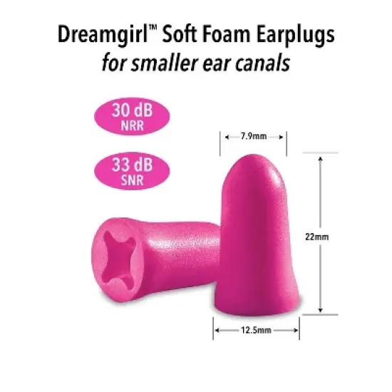 Macks Dreamgirl Soft Foam Earplugs, 10 Pair image {1}