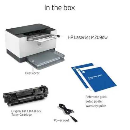 HP LaserJet M209dw Laser Printer, Black And White Mobile Print Up to 20,000 image {7}