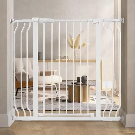 BalanceFrom Walk Thru Safety Gate for Baby and Pets, Doorways, Stairways, Hallways, Fits 29.1-43.3 Inch Openings, 36 Inch Height, White image {5}