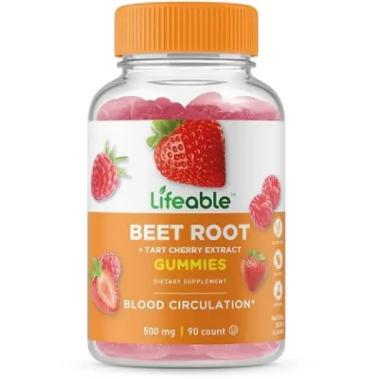 Lifeable Beet Root for Adults, for Blood Circulation, Vegan, 90 Gummies image {3}