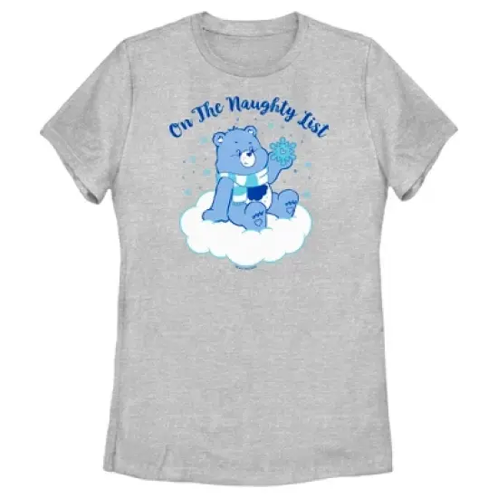 Women's Care Bears Christmas Grumpy Bear On the Naughty List T-Shirt image {3}