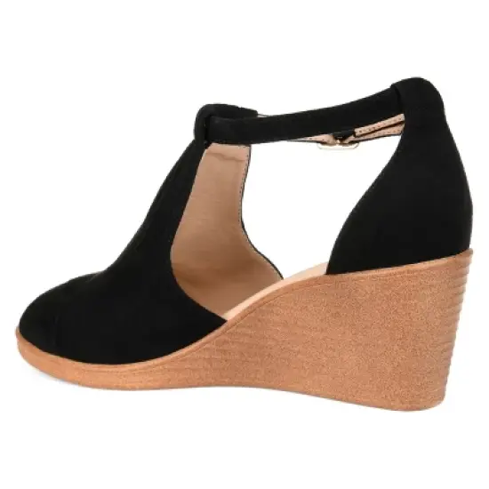 Journee Collection Womens Kedzie Tru Comfort Foam Buckle Open Toe Wedge image {6}