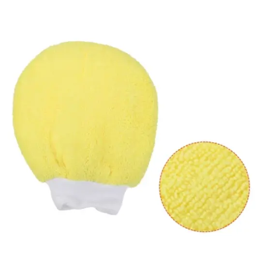 Unique Bargains Microfiber Wash Mitt Scratch Free Round Dusting Gloves for House Cleaning Washing image {3}