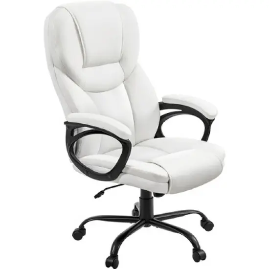 Yaheetech Faux Leather Executive Office Chair with Ergonomic High Back image {8}