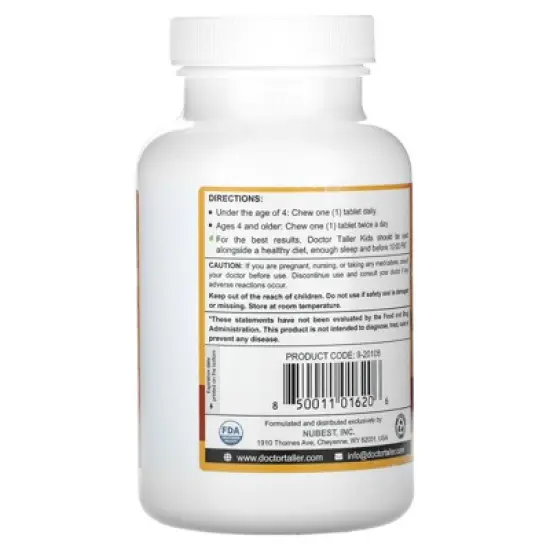 NuBest Doctor Taller, Kids Ages 2-9 Years, Grape, 90 Chewable Tablets image {2}