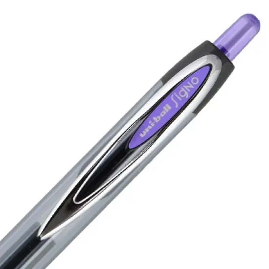 uni-ball uniball 207 Retractable Gel Pens Medium Point 0.7mm Purple Ink Dozen (70221) image {4}