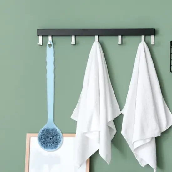 Unique Bargains Double Side Long Handle Bath Brush 14.17" Length 1 Pc image {4}