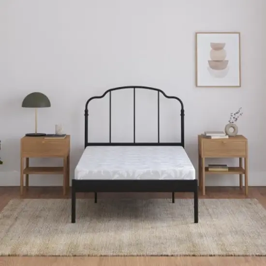 RealRooms Slumber Space 5-Inch Polyester Filled Mattress with Jacquard Cover, Twin, White image {1}