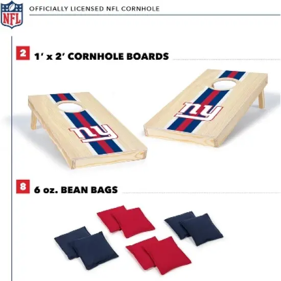 NFL New York Giants 1'x2' Wood Cornhole Set image {1}