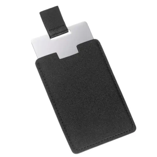 Unique Bargains PU Leather Stainless Steel Travel Compact Mini Makeup Mirror image {6}