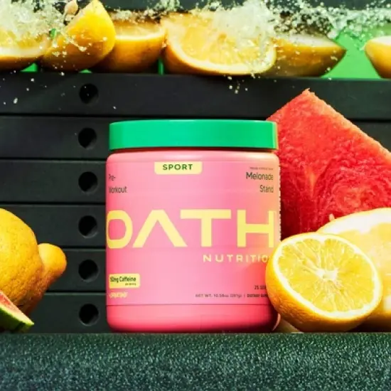 Oath Nutrition Pre-Workout Sports Nutrition Supplement Powder - Melonade Stand 25 serving: Energy, Muscle Growth, Endurance image {4}