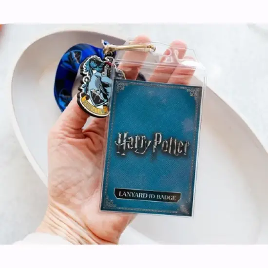 Silver Buffalo Harry Potter Ravenclaw 22-Inch Lanyard With ID Badge Holder and Crest Charm image {3}