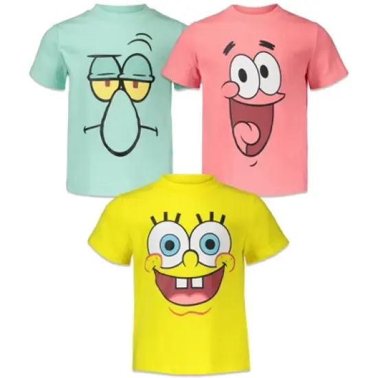 SpongeBob SquarePants 3 Pack T-Shirts Little Kid to Big Kid image {8}