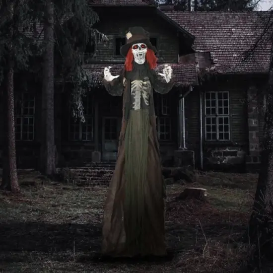 YOOCOZZ Outdoor Halloween Decoration 6' Life Size Zombie with Realistic Skeleton Chest and Scary Sharp Teeth image {6}