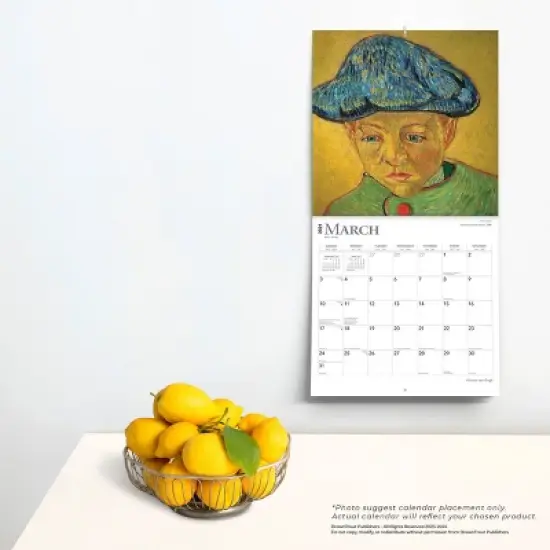 Browntrout 2024 Wall Calendar 12"x12" Vincent van Gogh Foiled image {3}