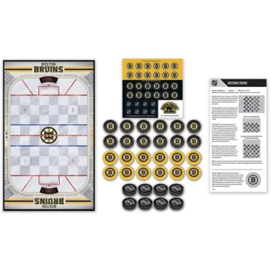 MasterPieces Officially licensed NHL Boston Bruins Checkers Board Game for Families and Kids ages 6 and Up image {2}
