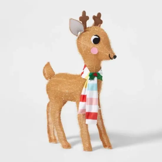 28" Tinsel Fabric Reindeer Christmas Novelty Sculpture Light - Wondershop&trade; image {1}