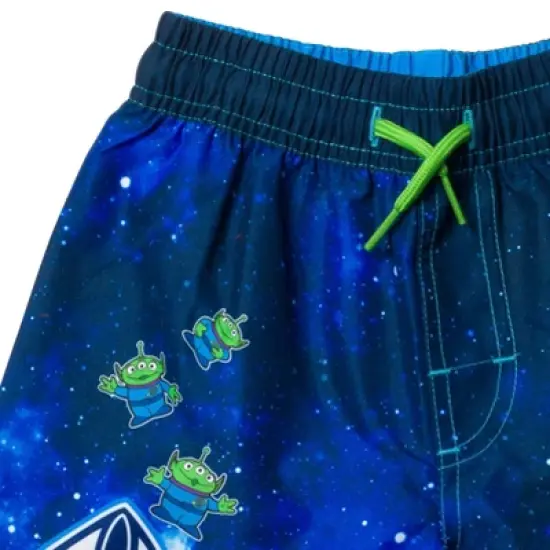 Disney Pixar Pixar Toy Story Buzz Lightyear Woody Alien Swim Trunks Bathing Suit Little Kid  image {4}
