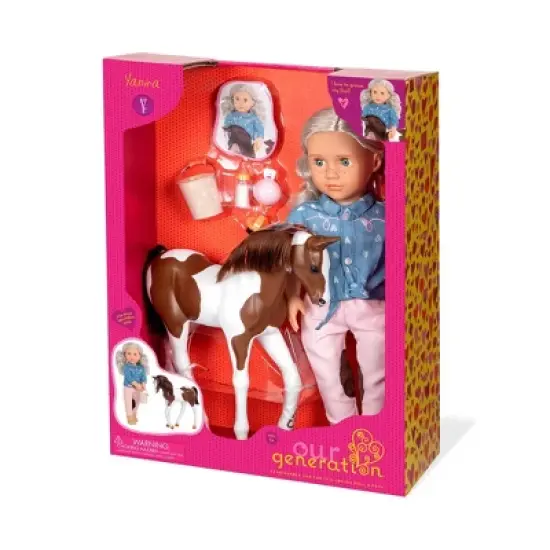 Our Generation 18" Equestrian Doll & Horse Set - Yanira with Foal image {4}