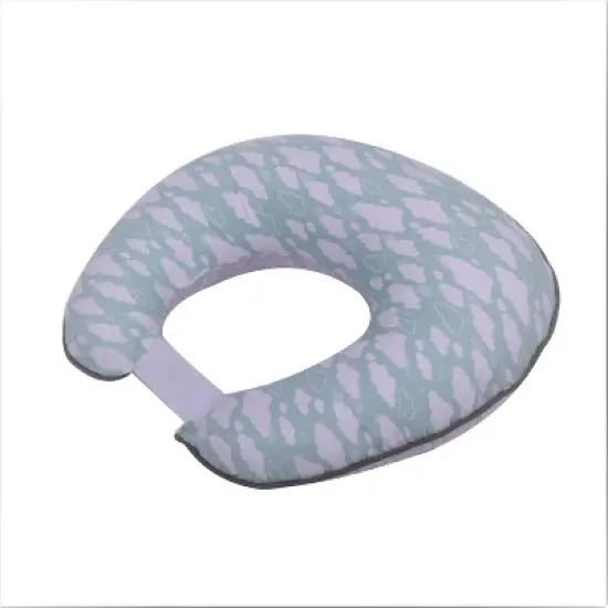 Bacati - 3 pc Clouds in the City Mint Gray Hugster Feeding & Infant Support Nursing Pillow  image {7}