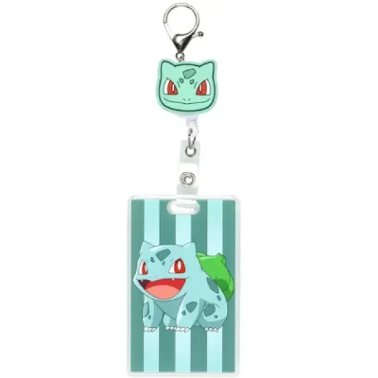 Pokemon Bulbasaur Retractable Reel Lanyard Clear ID Badge Holder Keychain Multicolored image {4}