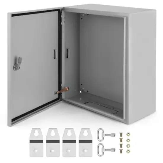 Garvee NEMA Weatherproof Electrical Box, NEMA 4X Enclosure with Lock & Mounting Plate, Steel Junction Box for Indoor/Outdoor image {9}