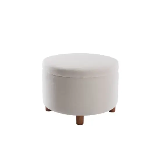 Large Round Storage Ottoman with Lift Off Lid - WOVENBYRD image {14}