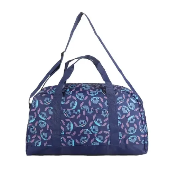 Lilo & Stitch All-Over Stitch Face Print Blue 21&rdquo; Packable Duffel image {1}