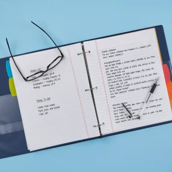 Avery Heavy-Duty View 3 Ring Binders, 1.5" One Touch Slant Rings, 4 Navy Blue Binders (79871) image {6}