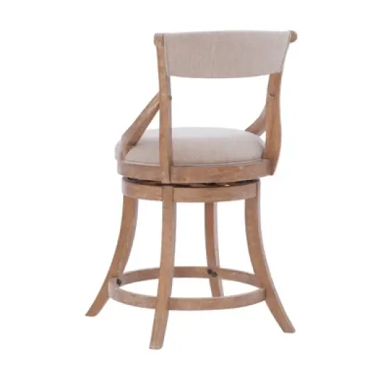 Big and Tall Gerald Counter Height Barstool Brown - Powell Company image {4}