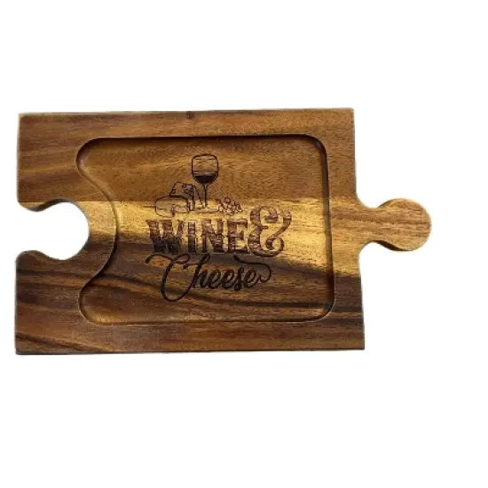 Charcuterie/Wine Glass Holder Board with Engraving image {4}