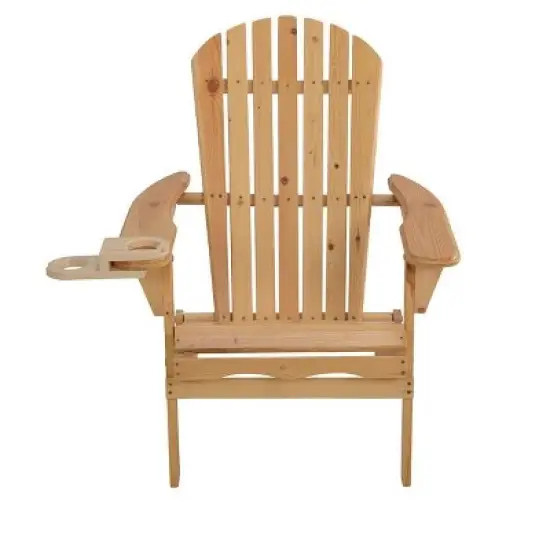 Jiallo Foldable Adirondack Chair with cup holder image {2}
