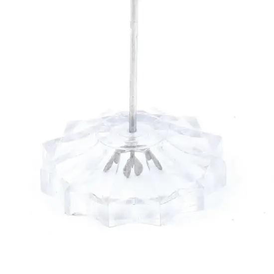 Unique Bargains Steel Silver Tone Clear White Memo Holder 2.9" x 5.7"(D*H) 1 Pc image {4}