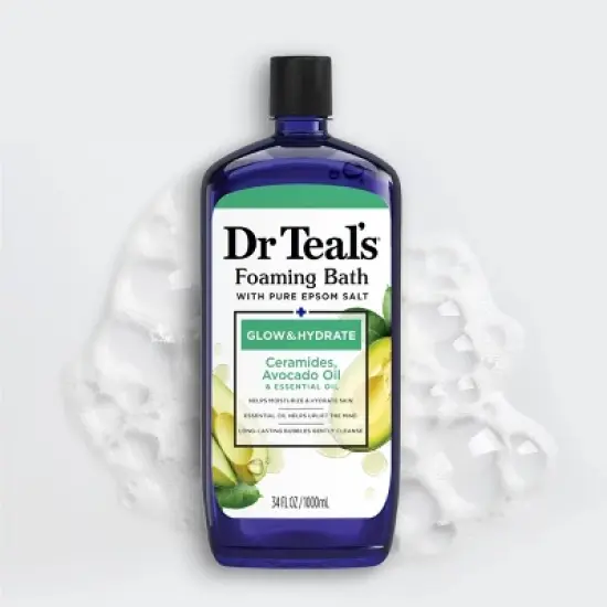 Dr Teal's Glow & Hydrate Essential Oils Foaming Bath Soak - 34oz image {1}