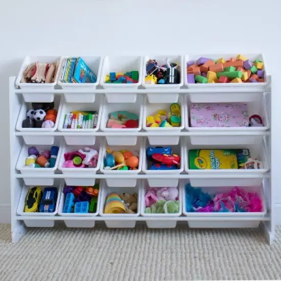 Cambridge Extra Large Toy Storage Organizer with 20 Storage Bins White - Humble Crew image {6}